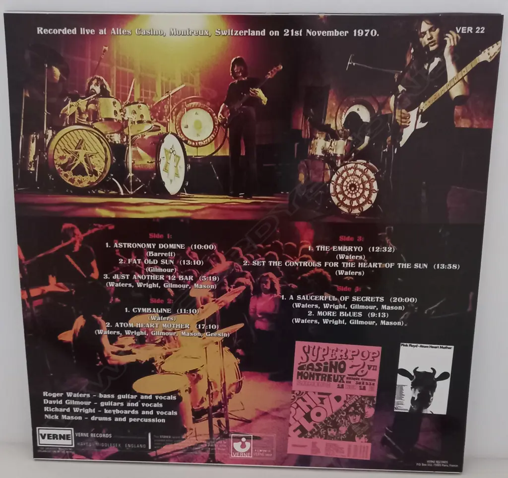Pink Floyd, Live In Montreux 1970, (Double Album) Image 1++